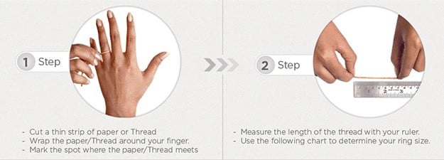 Ring Size Chart - How to Measure Ring Size - Ring Size Guide