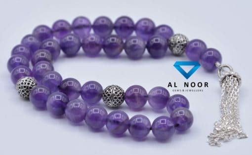 tasbih with amethyst beads