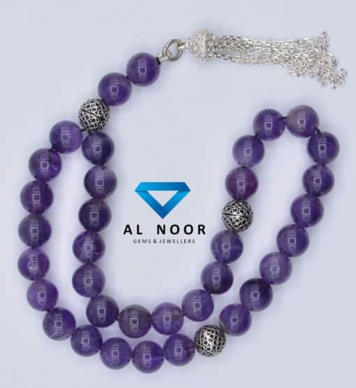tasbih with amethyst beads