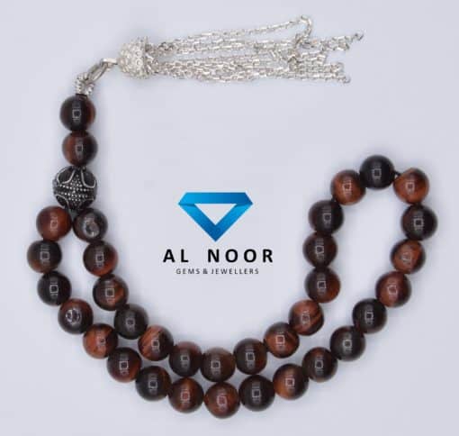 tasbih with red tiger eye beads