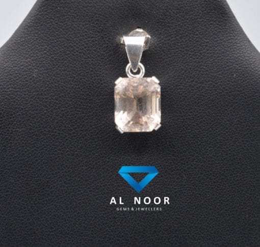 Silver Pendant with brown Topaz