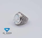 Silver rings for men with Aquamarine