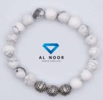 Howlite Bracelet with silver beads