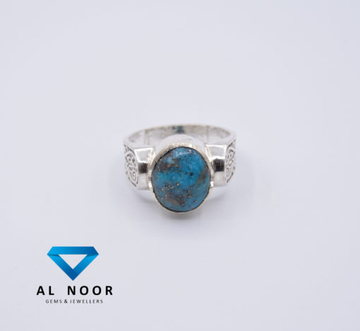 Silver rings for men with turquoise
