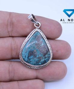 Handmade Silver Pendant - Natural Turquoise