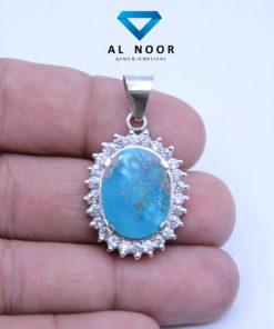 Handmade Silver Pendant - Natural Turquoise