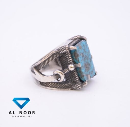 Turkish Ring, Turquoise Ring, Sterling Silver, Feroza Ring, Feroza, Rings in pakistan, 925 Silver, Handmade Ring,Hussaini Feroza