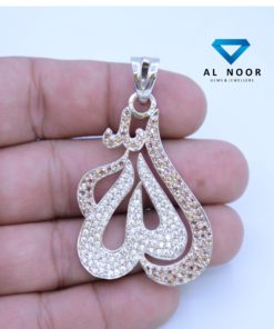 ALLAH, ALLAH Pendant, Silver Pendant, 925 Silver, Sterling Silver, Cubic Zirconia, CZ Pendant, Pendant in Pakistan