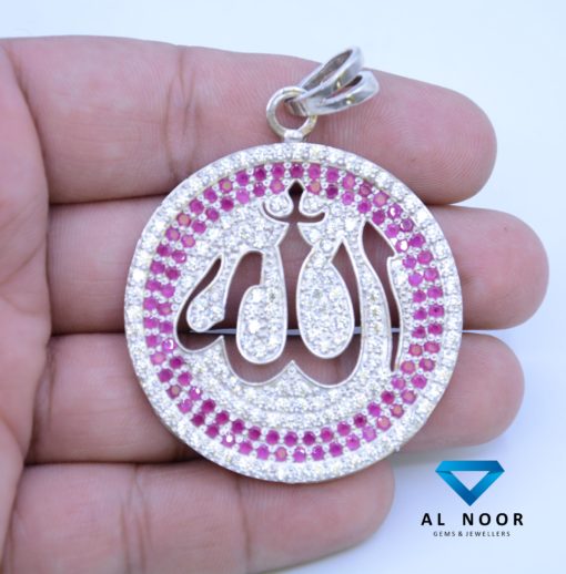 ALLAH, ALLAH Pendant, Silver Pendant, 925 Silver, Sterling Silver, Cubic Zirconia, CZ Pendant, Pendant in Pakistan