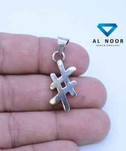 hashtag, hash, silver pendant, Sterling Silver, 925 Silver,