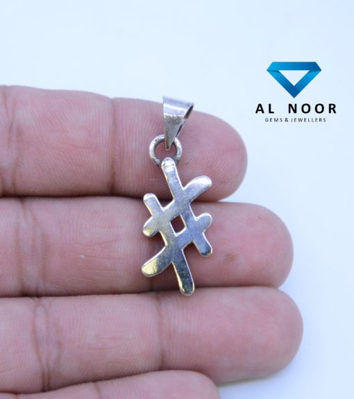 hashtag, hash, silver pendant, Sterling Silver, 925 Silver,